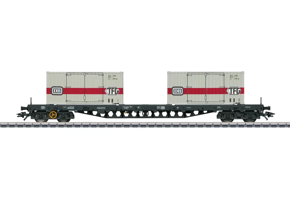 MÄRKLIN 47048 Tragwagen mit Container DB Tragwagen Sgs 693