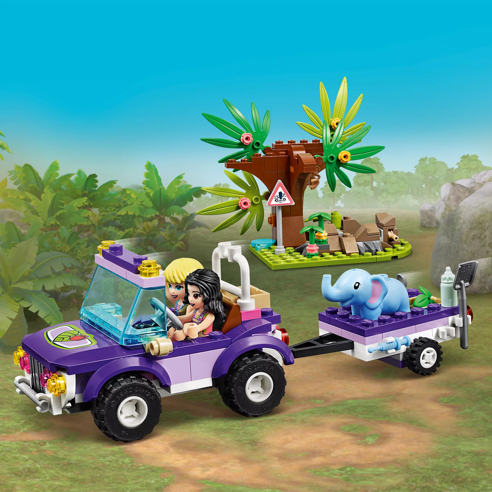 LEGO Friends Rettung des Elefantenbabys mit Transporter