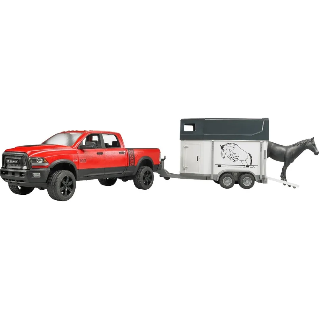 Bruder 02501 Ram 2500 Power Wagon Mit Pferdeanhänger Und 1 Pferd