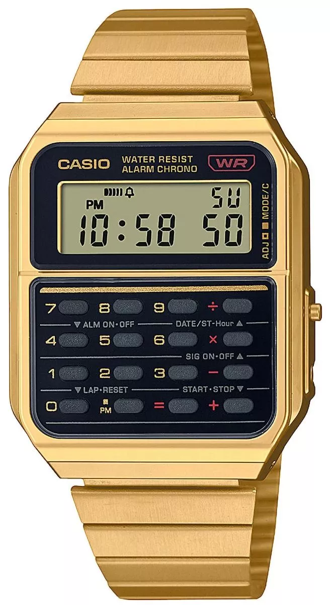 CASIO CA-500WEG-1AEF Uhr, Casio Collection, Gold/Bk