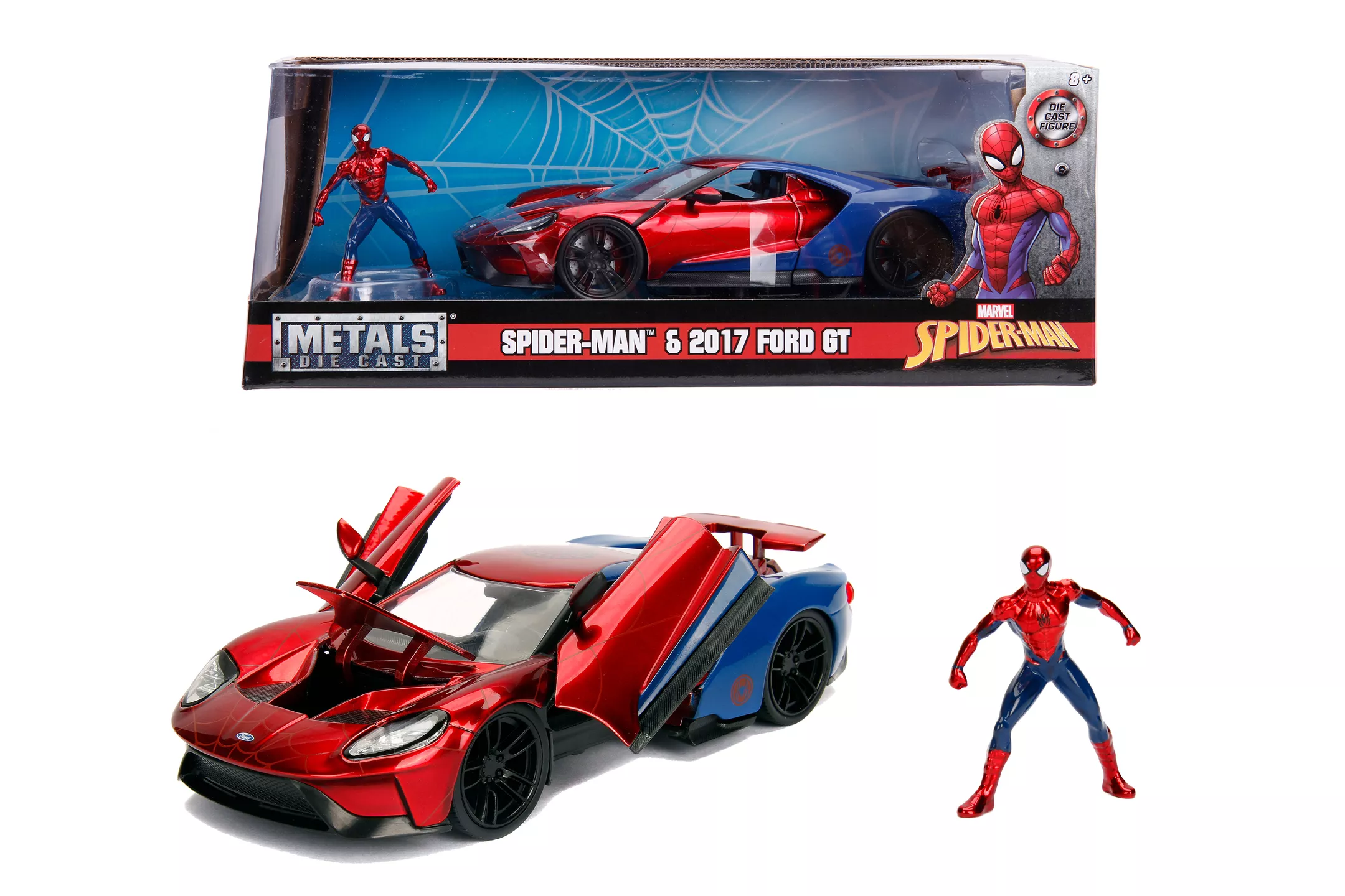 JADA 253225002 Marvel Spider-Man 2017 Ford GT 1:24