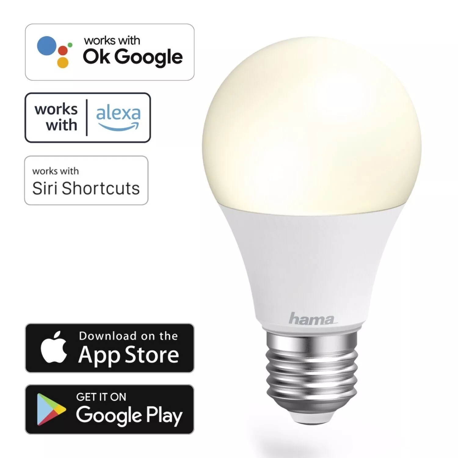 Hama WiFi-LED-Lampe, E27, 10W, dim 176584