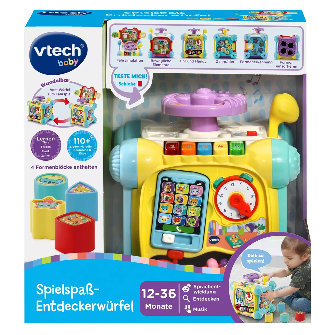 VTech Spielspaß-Entdeckerwürfel (80-557204)