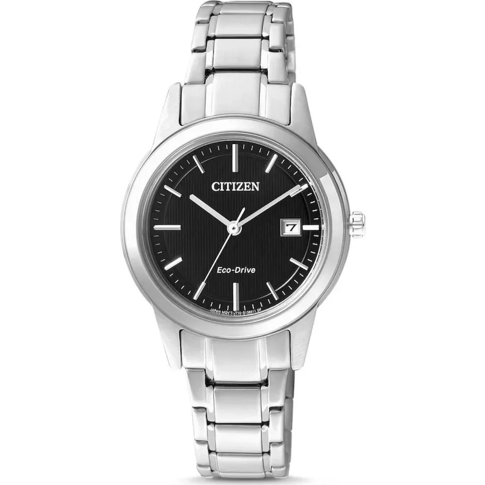 Citizen FE1081-59E Armbanduhr Damen Sports Eco Drive Schwarz Stahl Silber