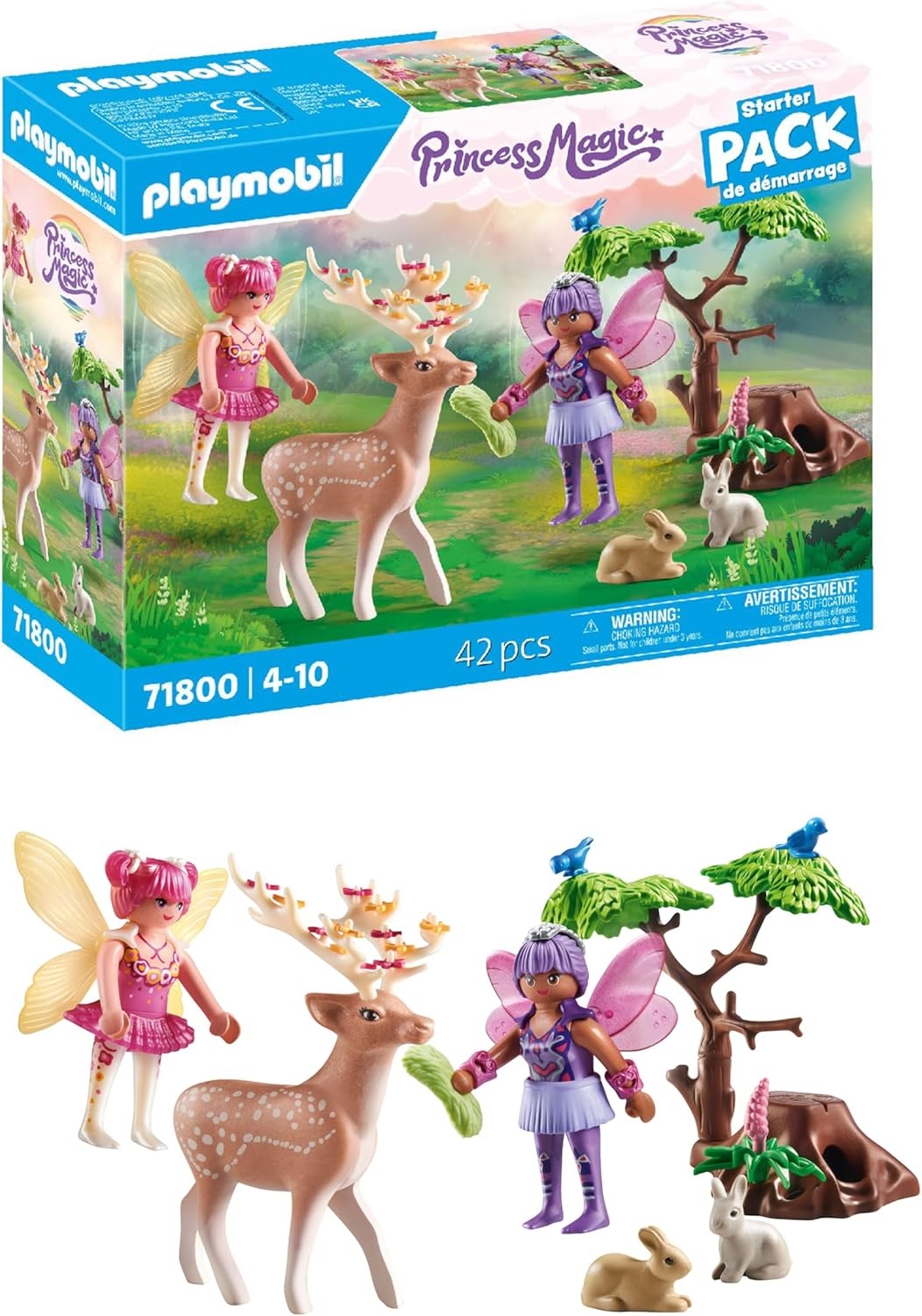 PLAYMOBIL 71800 – Princess Magic: Feen mit süßen Waldtieren & Zubehör