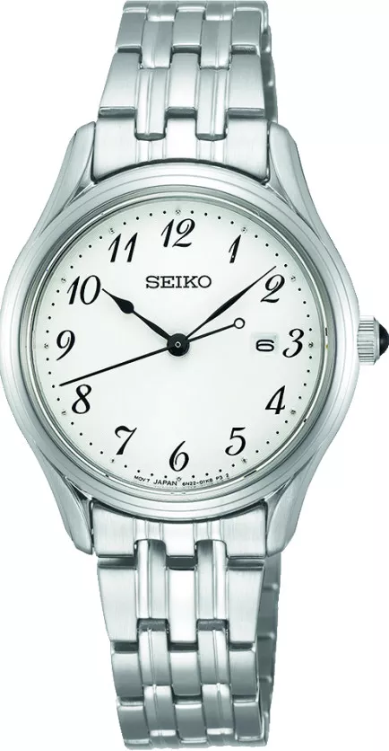Seiko SUR643P1 Quarz, Silber/Weiß