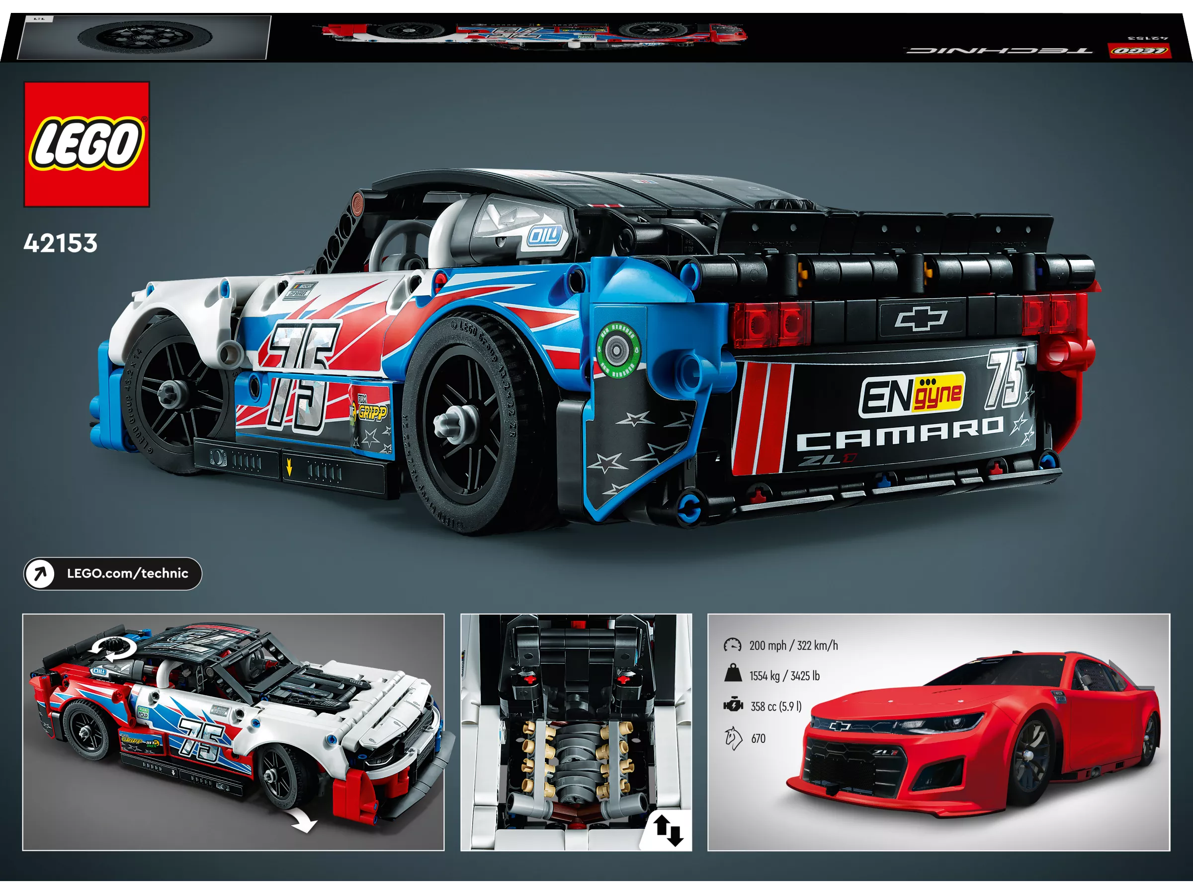 LEGO 42153 NASCAR® Next Gen Chevrolet Camaro ZL1