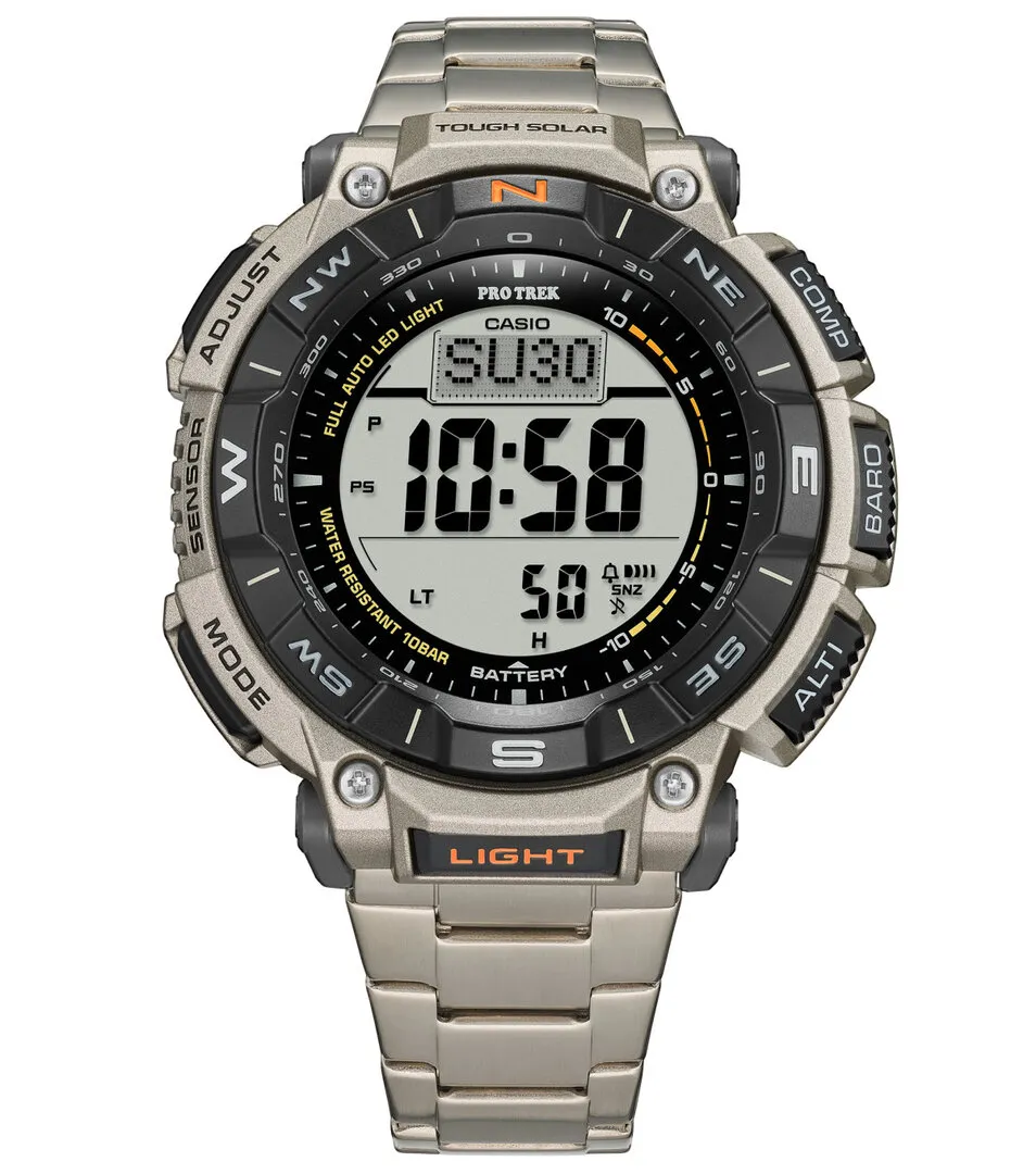 CASIO PRG-340T-7ER Uhr, Pro Trek, Digital, Silbergrau