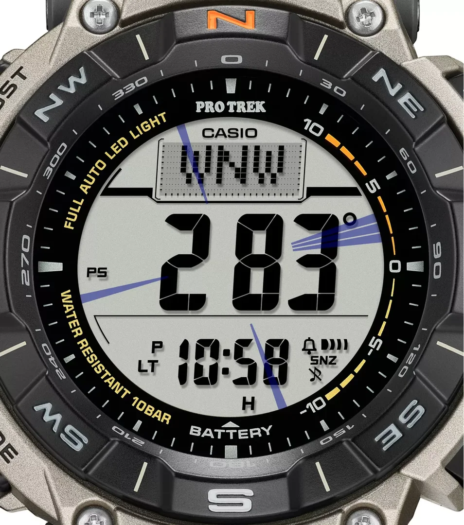 CASIO PRG-340T-7ER Uhr, Pro Trek, Digital, Silbergrau