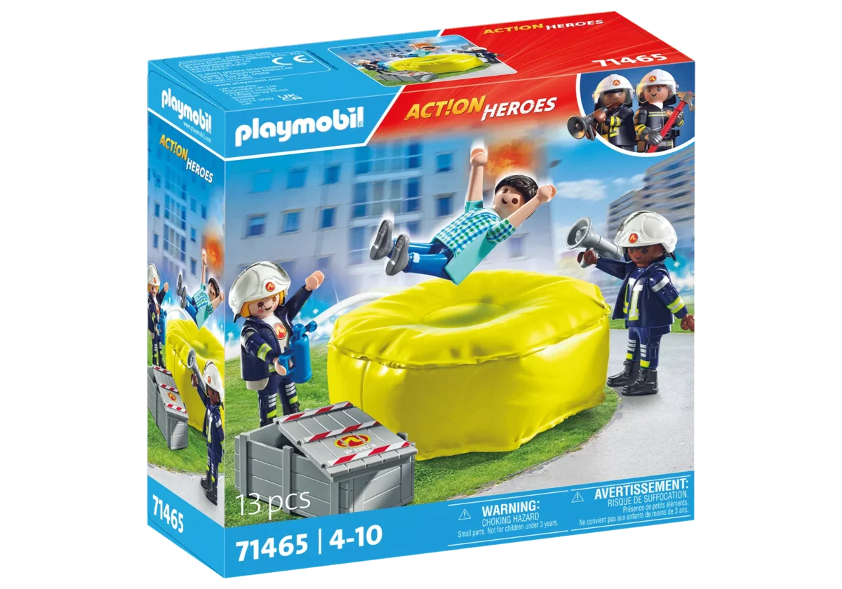 PLAYMOBIL 71465 Feuerwehrleute mit Luftkissen