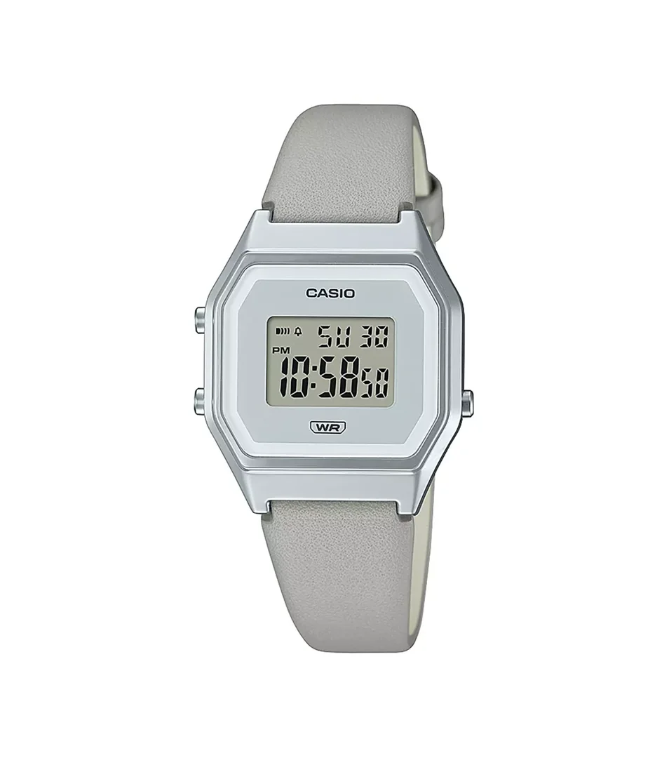 CASIO LA680WEL-8EF uhr, vintage, silber/ grau