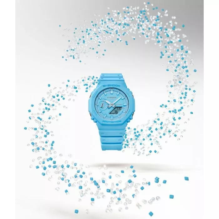 CASIO G-SHOCK GA-2100-2A2ER Uhr Armbanduhr analog digital blau 