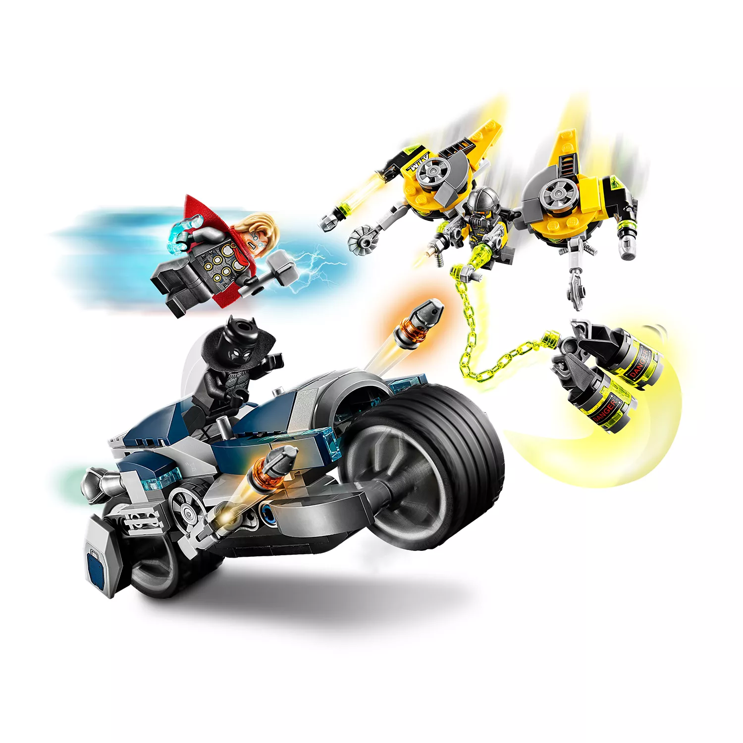 LEGO Marvel Avengers Movie 4 Avengers Speeder-Bike Attacke - 76142