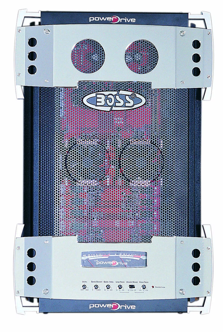 Boss Audio HC1900, 2-Channel High Current MOSFET Amplifier, 2x 250 Watt RMS @ 4 ohms stereo, 2 x 500 Watts RMS @ 2 ohms stereo, 2x 750 Watt RMS @ 1 Ohm Stereo, 2x 950 Watt RMS @ .5 ohm stereo