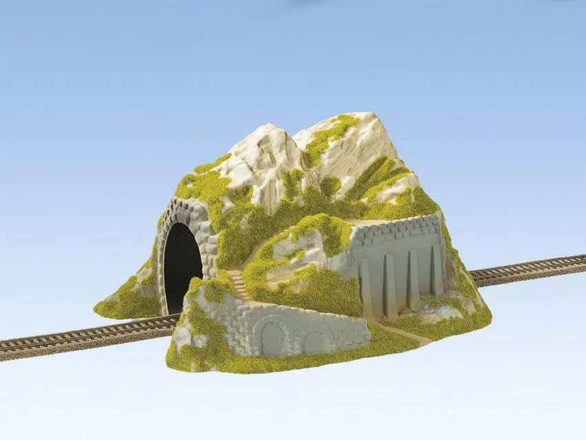 NOCH 02221 Tunnel 1-gleisig, gerade 34 x 25 cm, 19 cm hoch Durchfahrtshöhe 9,3 cm