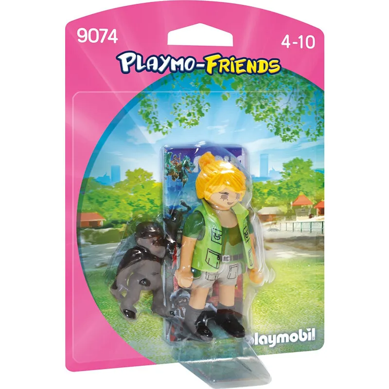 PLAYMOBIL 9074 Tierpflegerin Mit Gorillababy