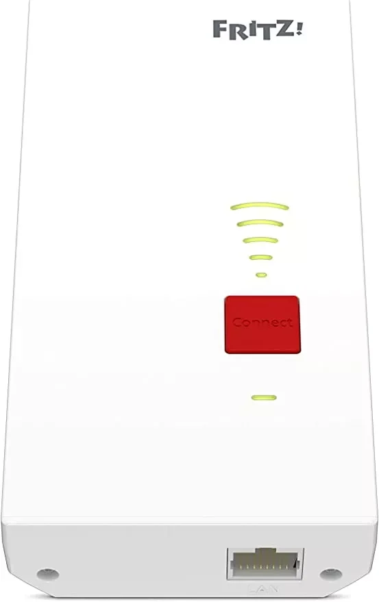 AVM FRITZ!WLAN Mesh Repeater 2400 (Dual-WLAN AC + N bis zu 1.733 MBit/s (5GHz) + 600 MBit/s(2,4 GHz), 1x Gigabit-LAN, deutschsprachige Version)