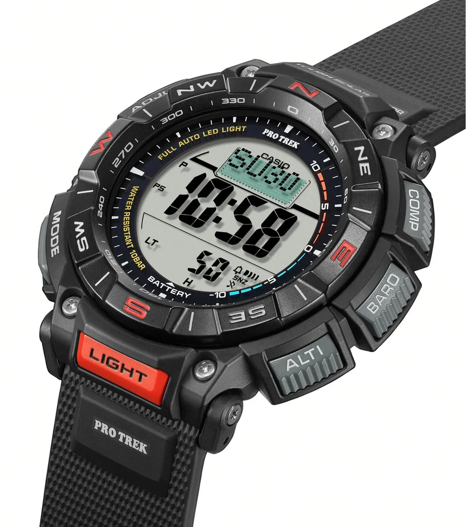 CASIO PRG-340-1ER Uhr Pro Trek Digital Schwarz Rot