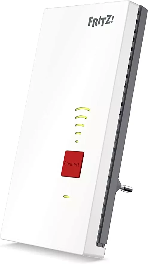 AVM FRITZ!WLAN Mesh Repeater 2400 (Dual-WLAN AC + N bis zu 1.733 MBit/s (5GHz) + 600 MBit/s(2,4 GHz), 1x Gigabit-LAN, deutschsprachige Version)