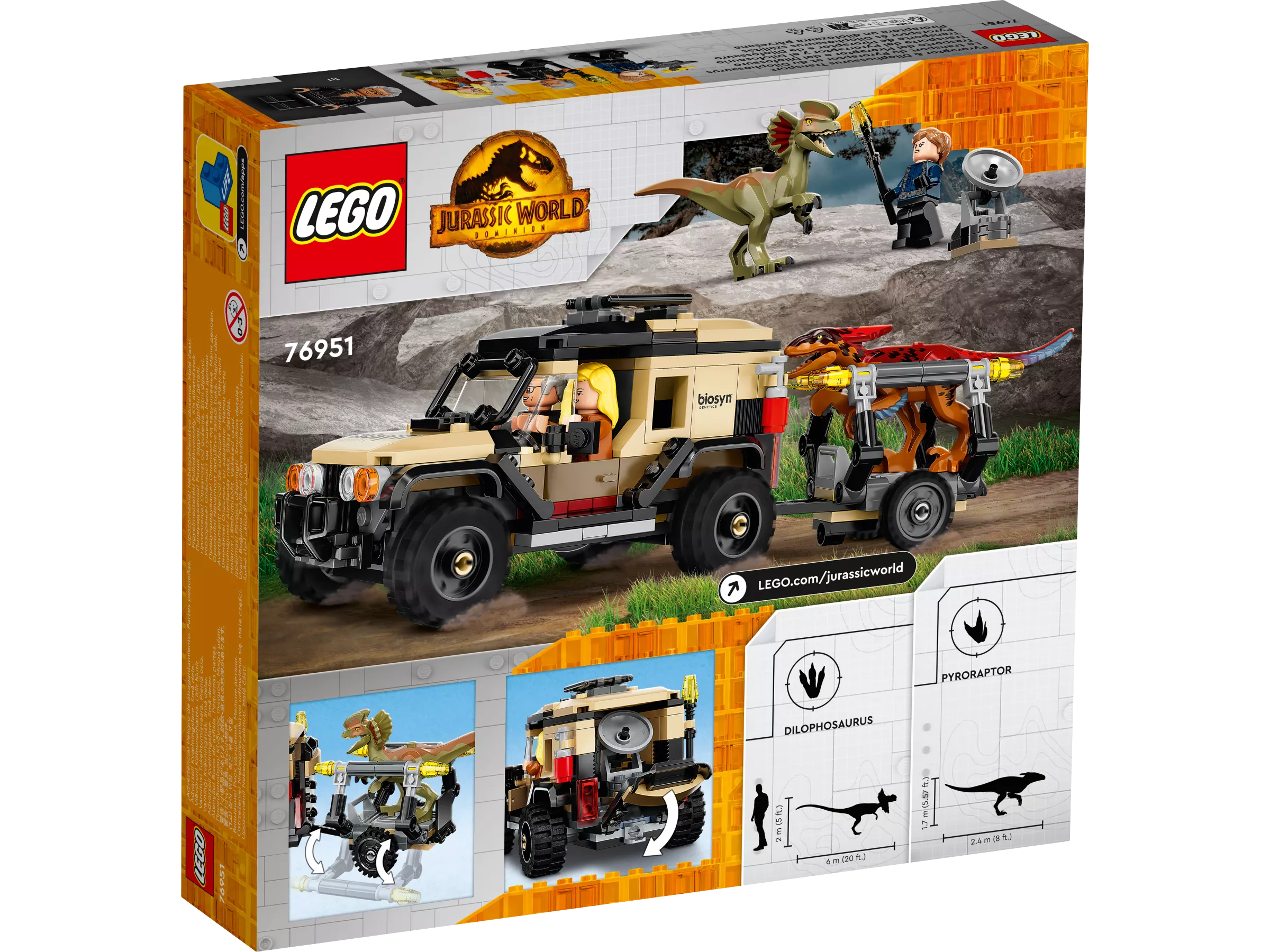 LEGO 76951 Jurassic World™ Pyroraptor & Dilophosaurus Transport