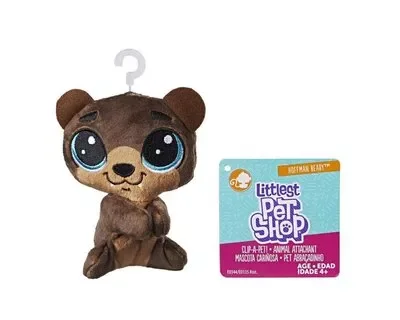 Little Pet Shop Plush Clip Hoffman Bear E0344