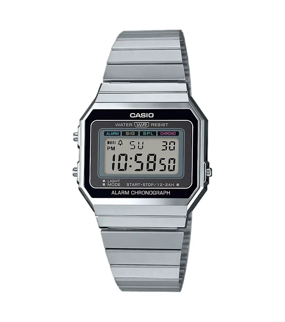 CASIO A700WE-1AEF uhr, vintage edgy, silber