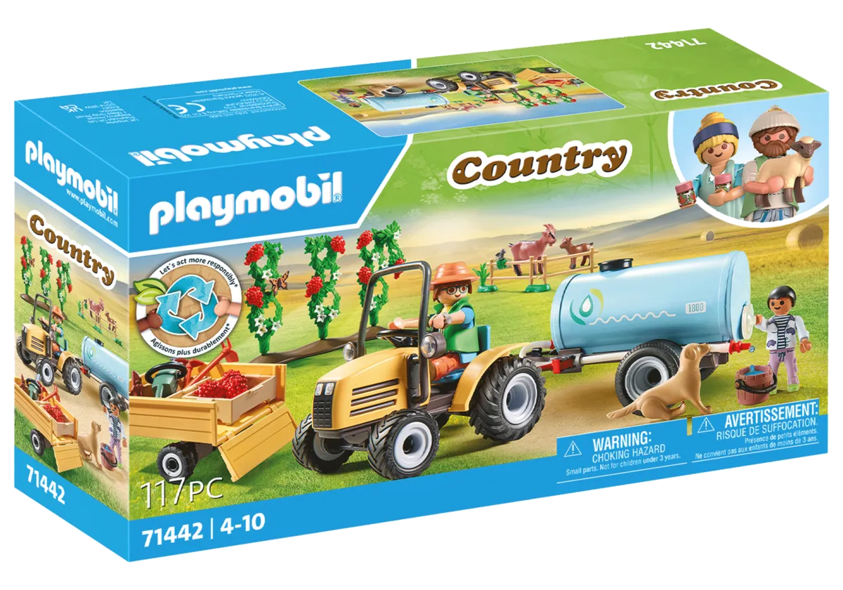 PLAYMOBIL 71442 Traktor mit Anhänger und Wassertank