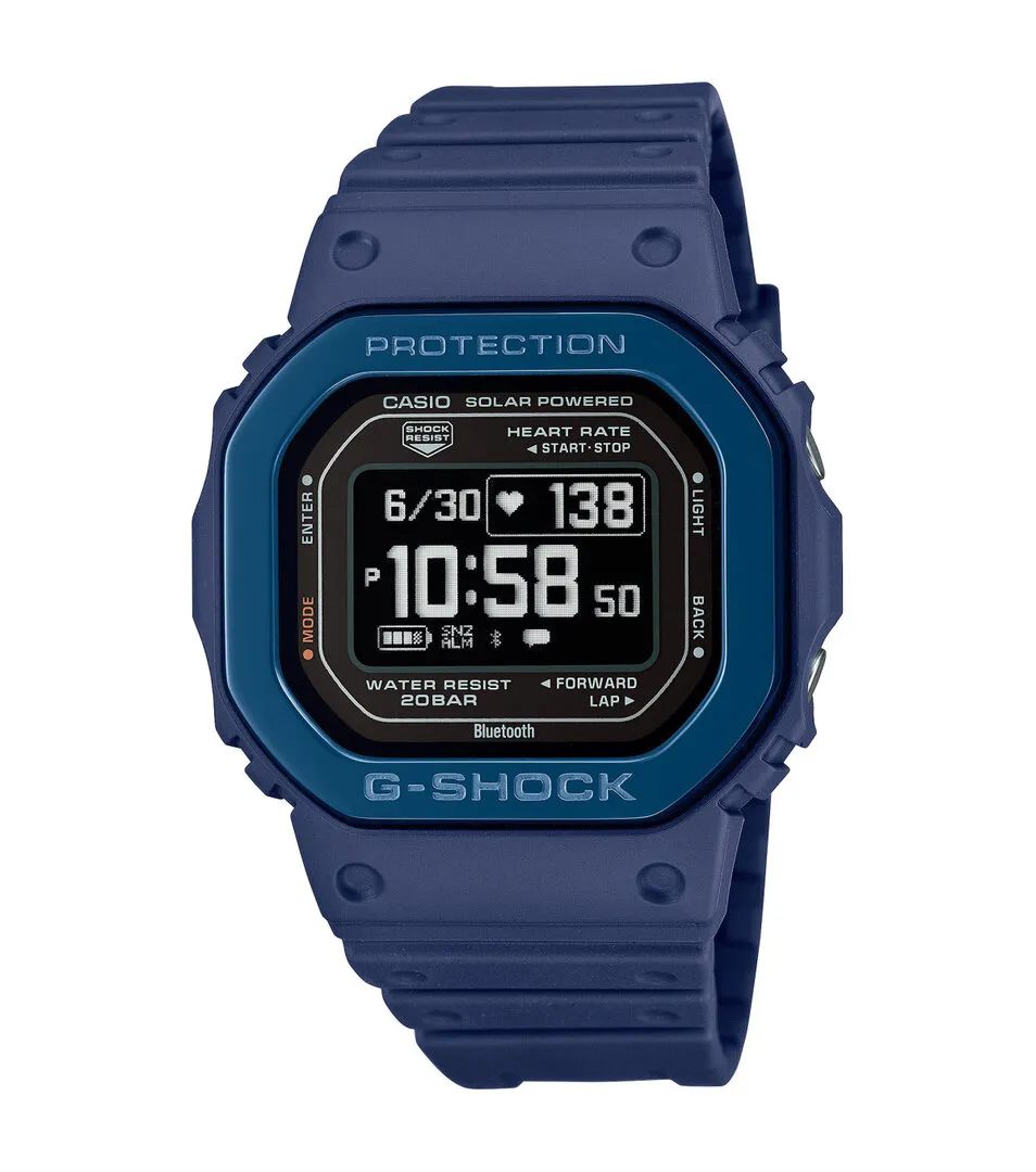 CASIO G-SHOCK DW-H5600MB-2ER G-SQUAD Blueetooth Solar 20ATM Premium Smart Watch Dunkelblau