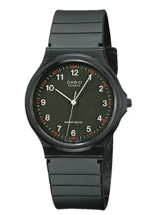 CASIO MQ-24-1BLLEG uhr, damen, analog, schwarz/schwarz