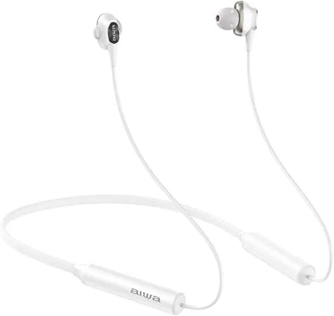 Aiwa ESTBT-450WT AURICULAR Bluetooth INTRAUDITIVO White BT 5.0 Hyperbass IPX4 CONTRON REMOTO Multiple