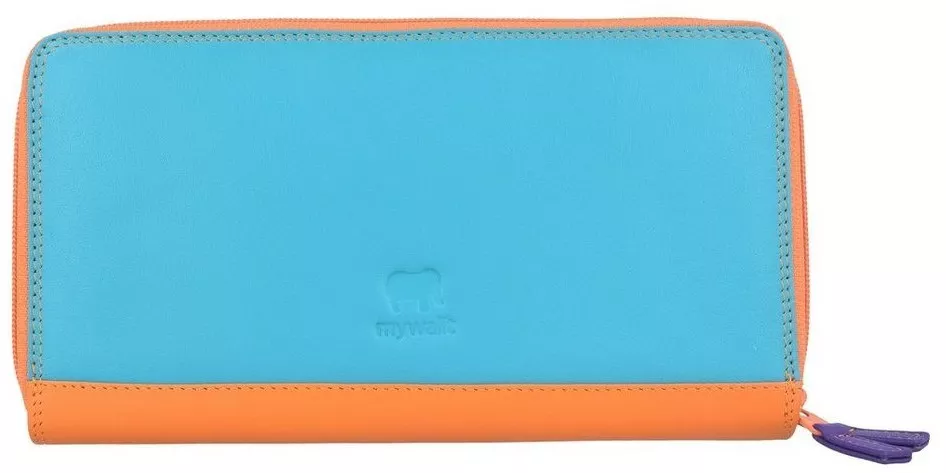 Mywalit Large Purse Double Zip Around Mint 375-129
