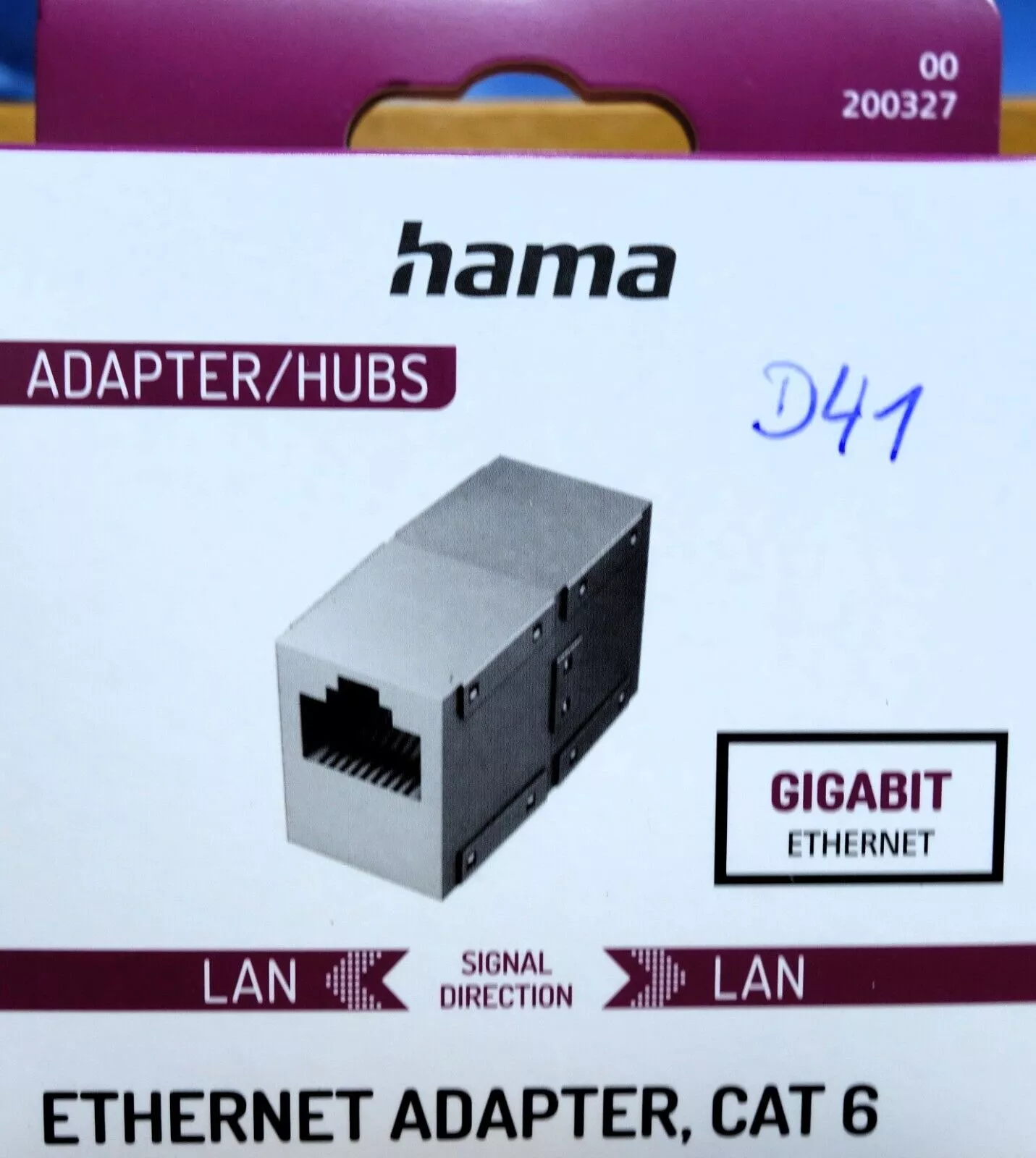Hama CAT-6-Netzwerkadapter, 1 Gbit/s 200327