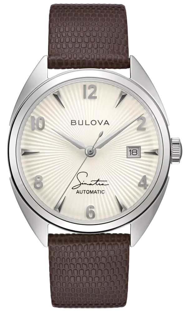 BULOVA 96B347 Uhr Frank Sinatra Automatik Braun Weiß Herren 