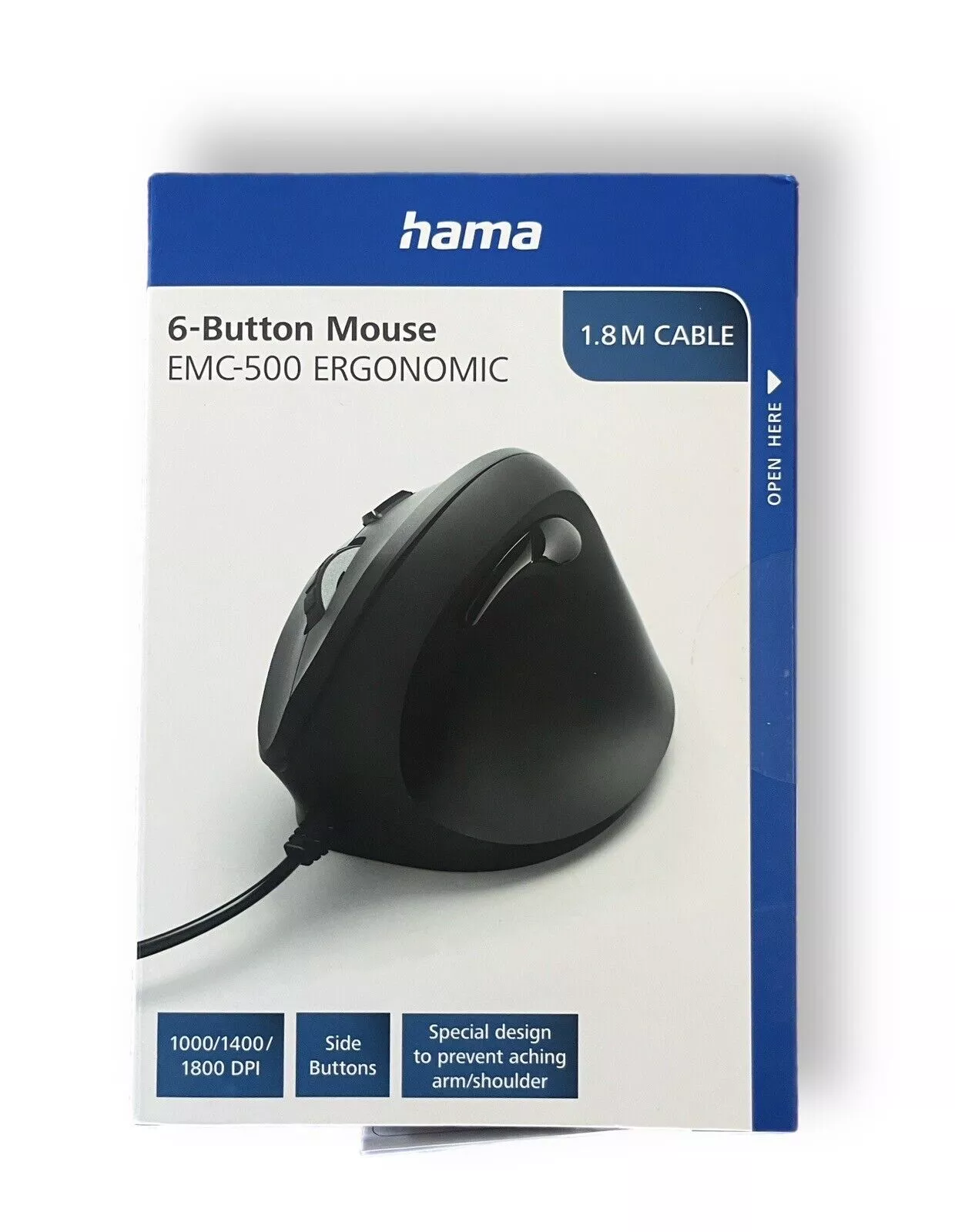 Hama Ergonomische Maus, EMC-500, schwarz 182698