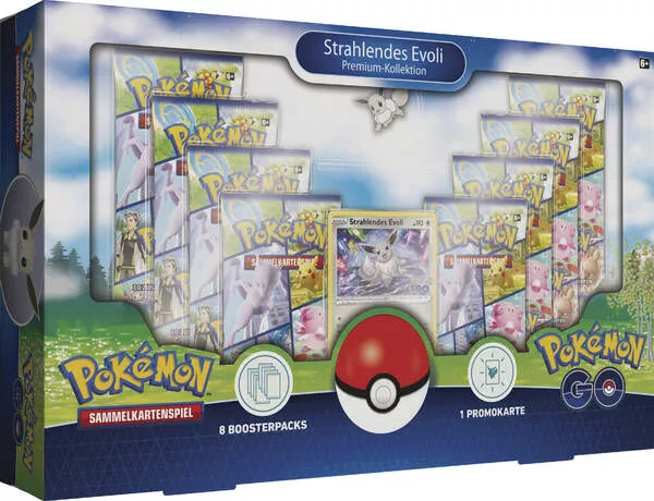 POKEMON 45405 Pokemon Schwert & Schild Pokemon GO Premium-Kollektion Strahlendes Evoli DE