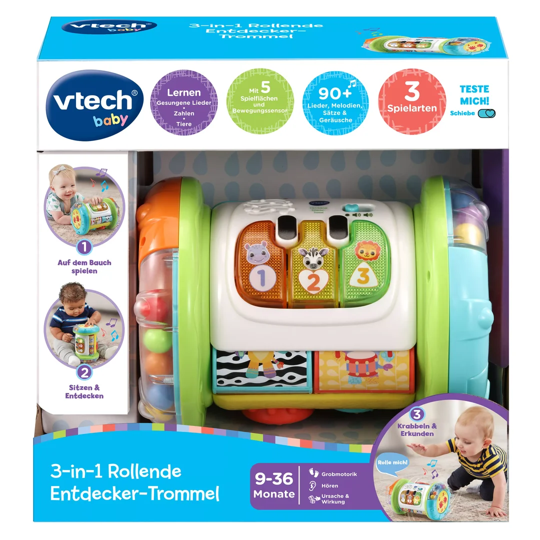 VTech 3-in-1 Rollende Entdecker-Trommel (80-562604)