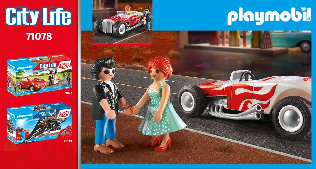 PLAYMOBIL 71078 Starter Pack Hot Rod