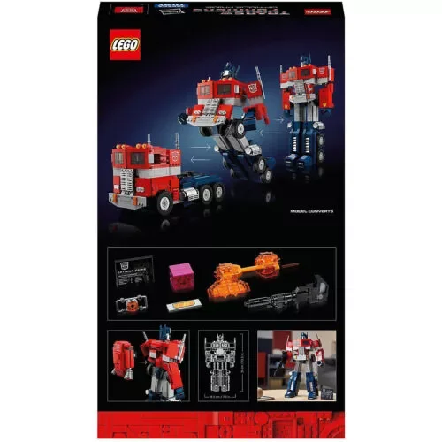 LEGO 10302 Icons Optimus Prime, Set Transformers Figur, Roboter und LKW 2-in1 Modell, Modellbausatz für Erwachsene,