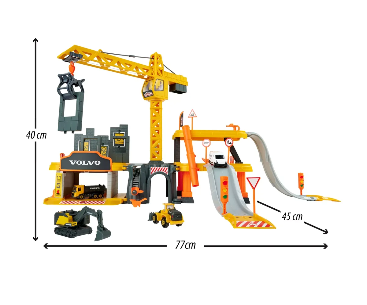 Majorette Creatix Construction Spielset + 5 Volvo Baufahrzeuge (212050032)