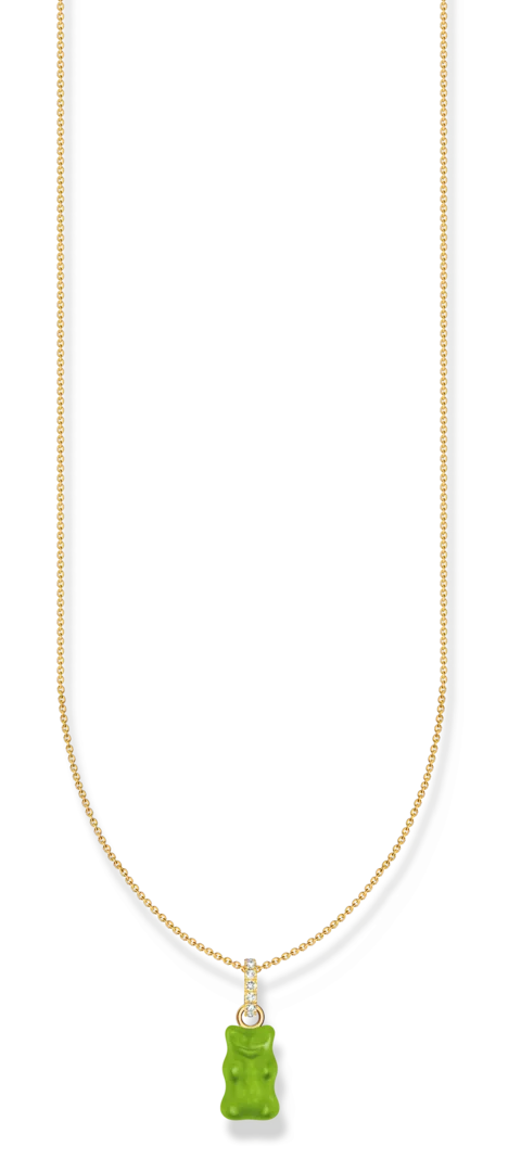 Thomas Sabo Kette Haribo Mit Anhänger Goldbär Länge 45 Cm Grün Gold KE2209-414-6-L45V