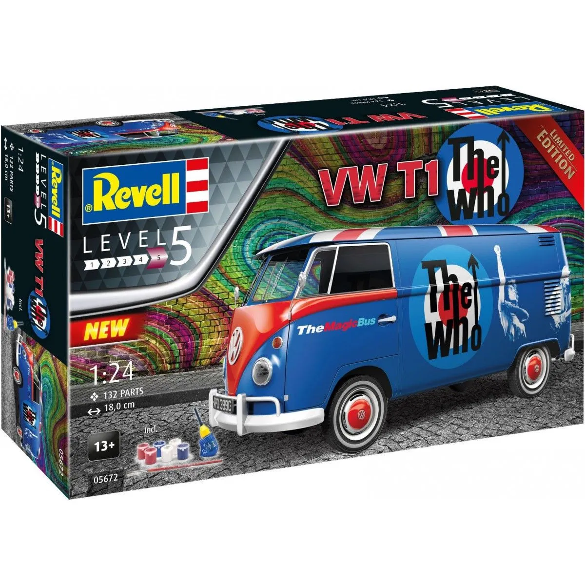 Revell 05672 Geschenkset VW T1 The Who 1:24