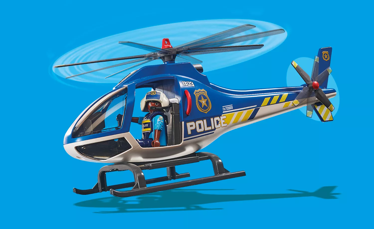 PLAYMOBIL 70569 Polizei-Hubschrauber: Fallschirm-Verfolgung