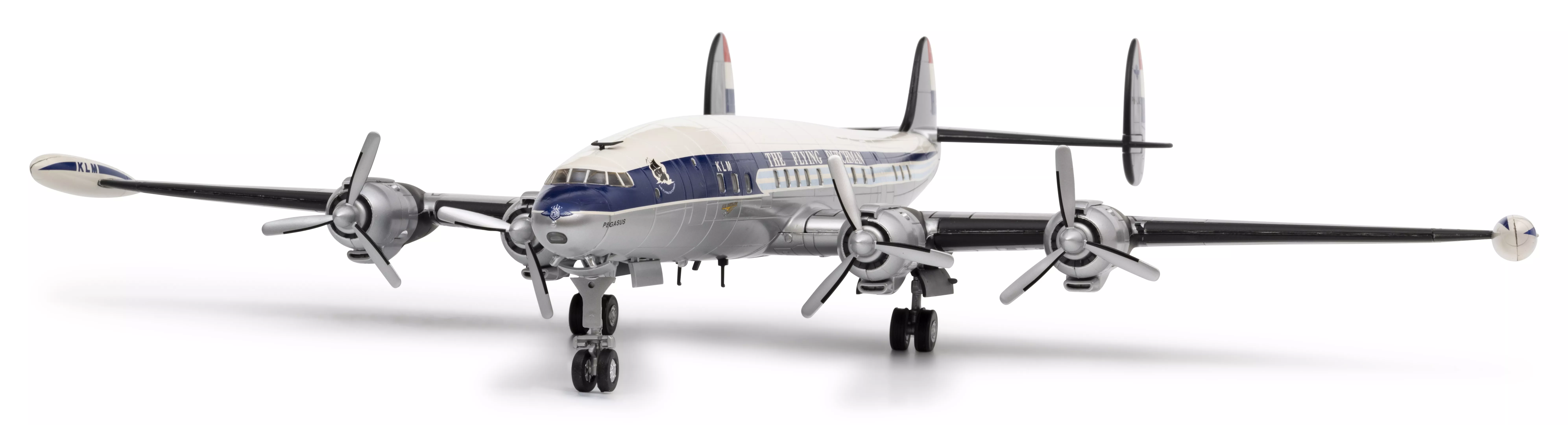 Schuco Lockheed L1049G KLM Modellflugzeug Weiß Blau 1:72 403552001