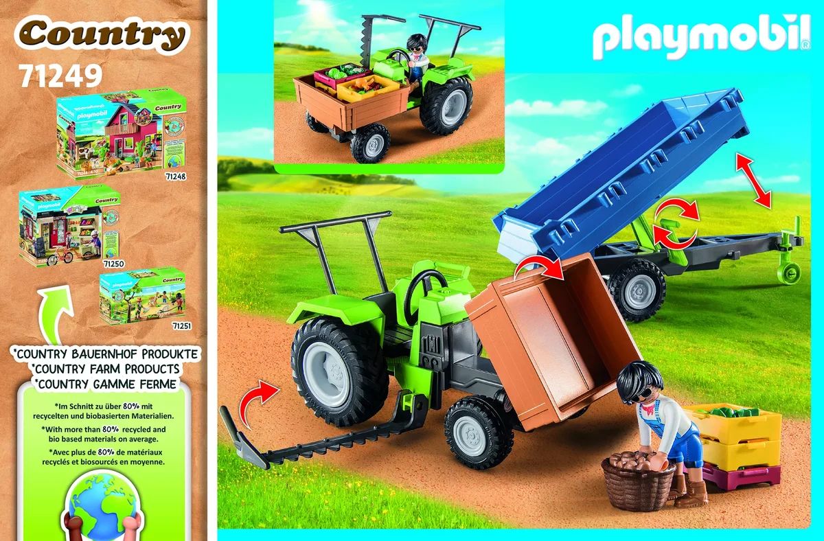 PLAYMOBIL 71249 Traktor mit Hänger