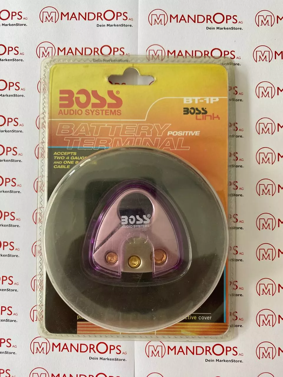 Boss Audio BT-1P P., 2x25mm² und 1x10mm², Platin.Plate Batterie Anschlussklemmen