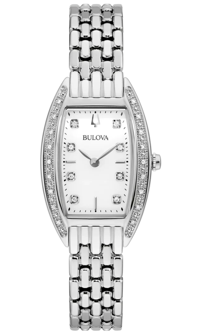 BULOVA 96R244 Uhr mit Diamonds Silber Damen