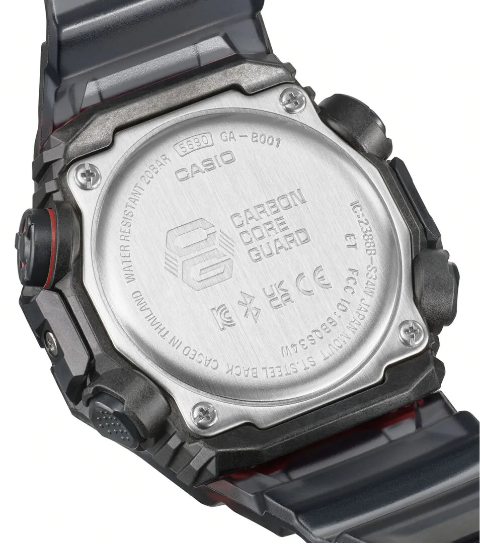 CASIO G-SHOCK GA-B001G-1AER uhr schwarz rot