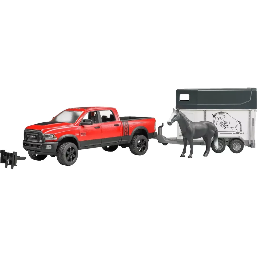 Bruder 02501 Ram 2500 Power Wagon Mit Pferdeanhänger Und 1 Pferd