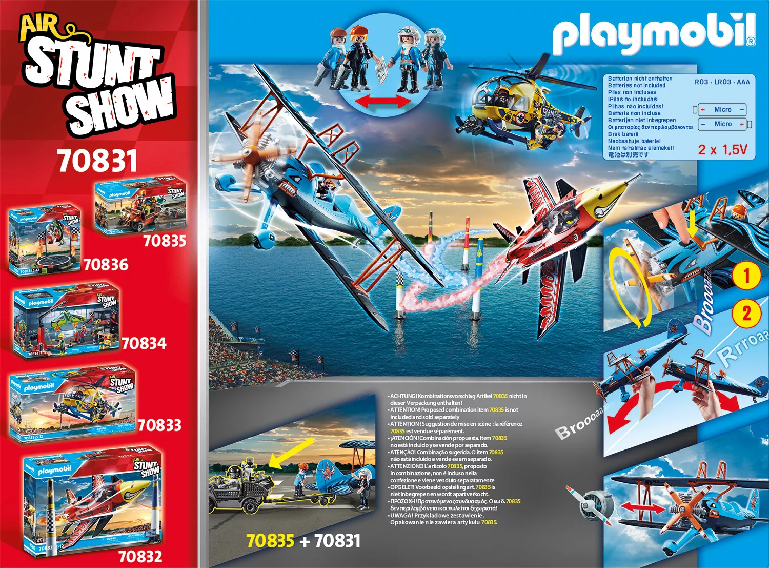 PLAYMOBIL 70831 Air Stuntshow Doppeldecker "Phönix"