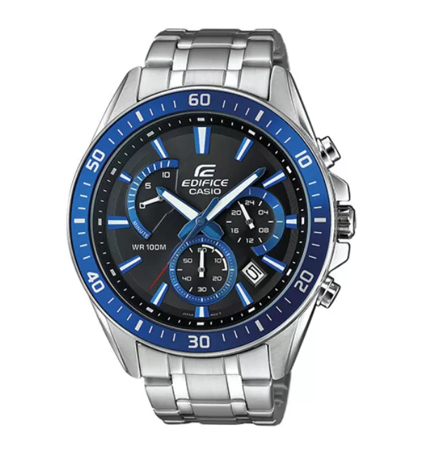 CASIO Edifice EFR-552D-1A2VUEF Herren Coll Silber Blau Uhr
